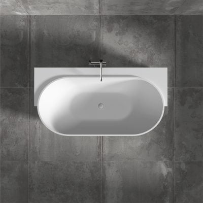 Hvidt Wall Badekar 187x98 Hvid