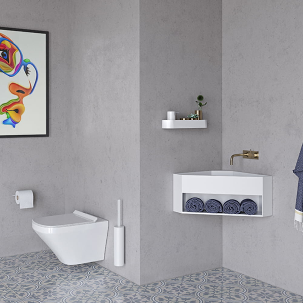 Copenhagen Bath Stavanger Vask 50x50 Mat Hvid Copenhagen Bath Stavanger Vask 50x50 Mat Hvid - Billede 2