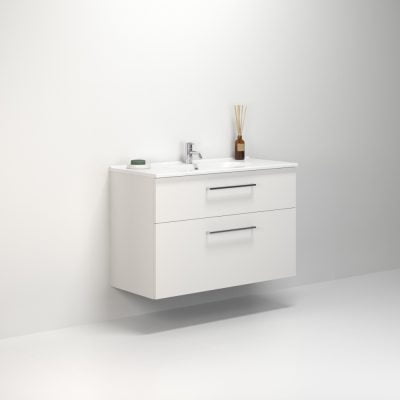 Dansani Luna Vaskeskab 65,5x100,2x45,5 Hvid mat Porcelænsvask