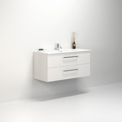Dansani Luna Vaskeskab 49,5x100,2x45,5 Hvid mat Kompositvask