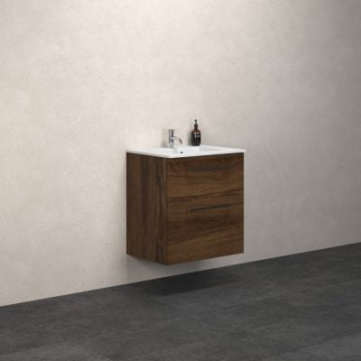 Dansani Luna Vaskeskab 65,5x60,2x45,5 Brun eg Kompositvask